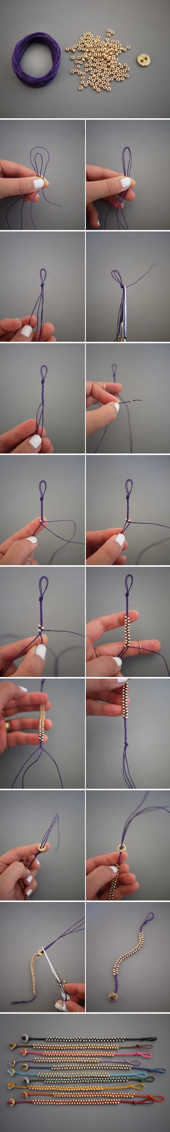 diy braided bead bracelet
