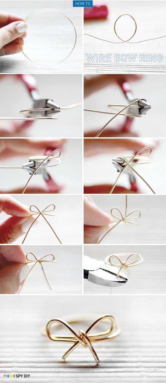 diy wire bow ring