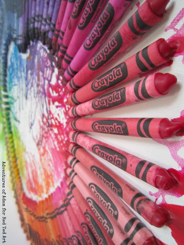Melted Crayon Valentine Canvas
