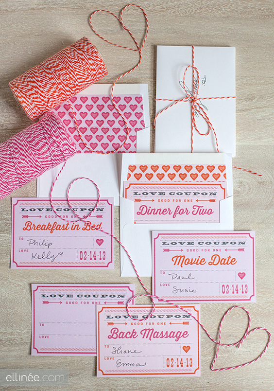 printable valentines day love coupons