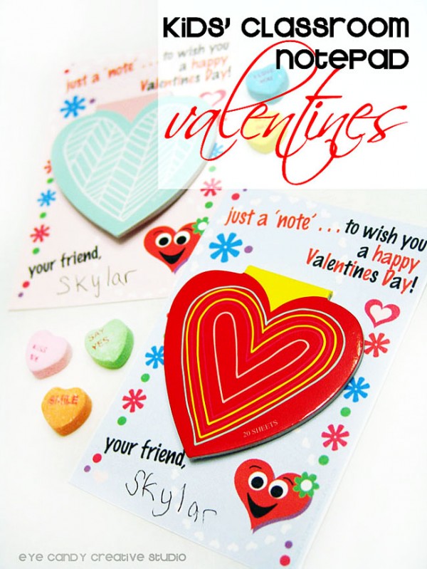 valentine notepad for classroom valentine