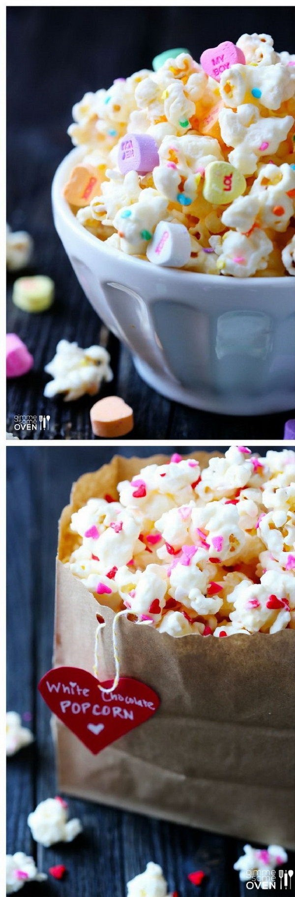 Valentine’s White Chocolate Popcorn