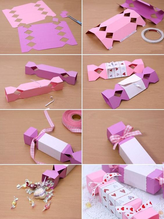 homemade valentine gift wrapping ideas paper candy box