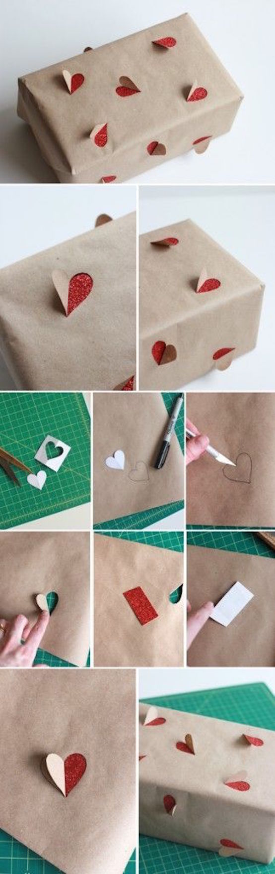 Simple Valentine’s Day gift wrapping idea
