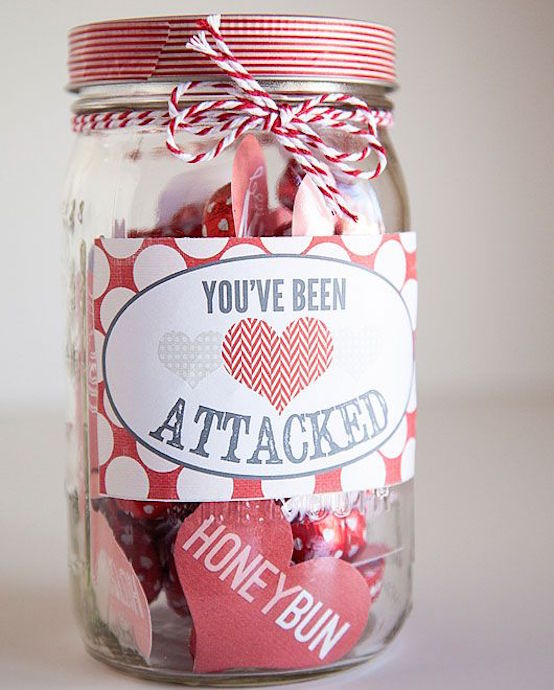reused jar valentines day idea