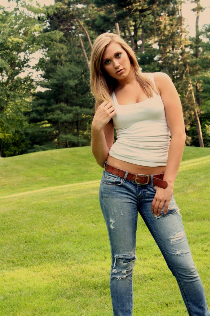 Cute Blonde Teen Tight Jeans