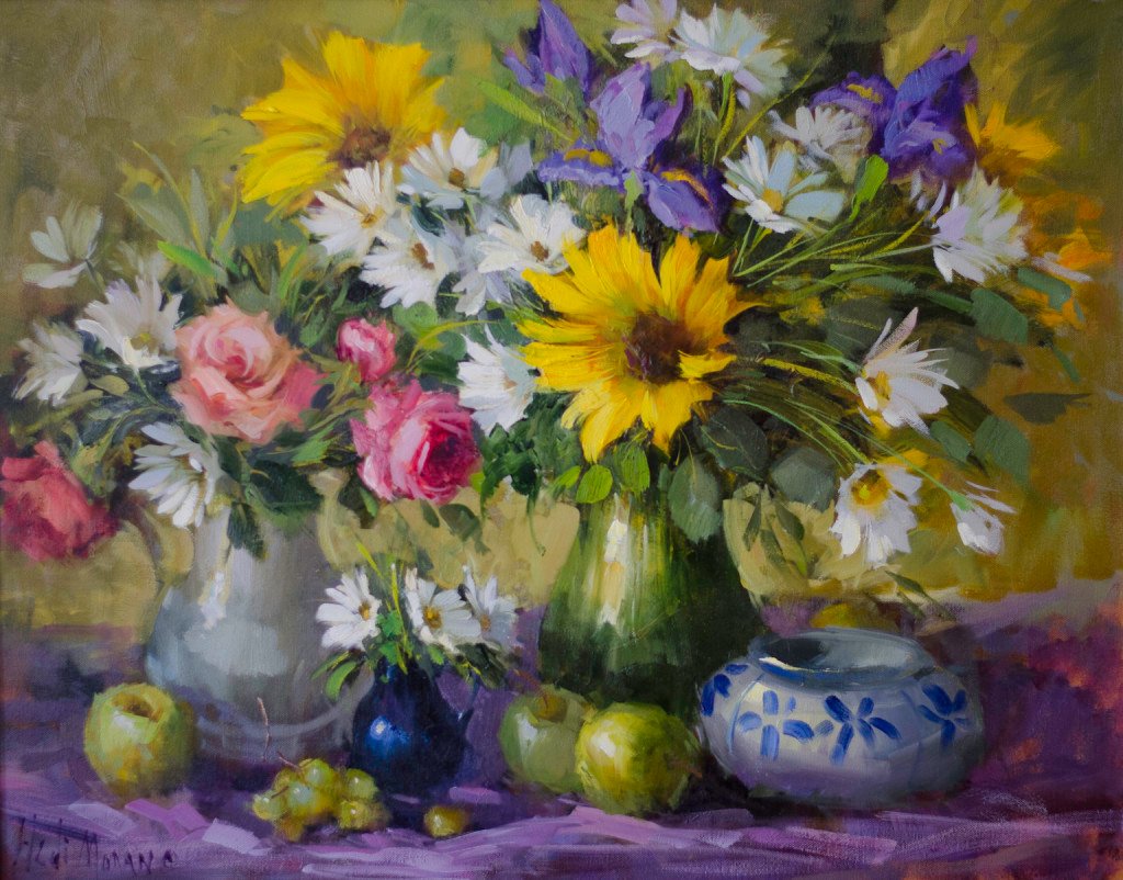 35 Paintings Of Flowers By Famous Artists   Hedi Moran Summer Floral 1024x802 